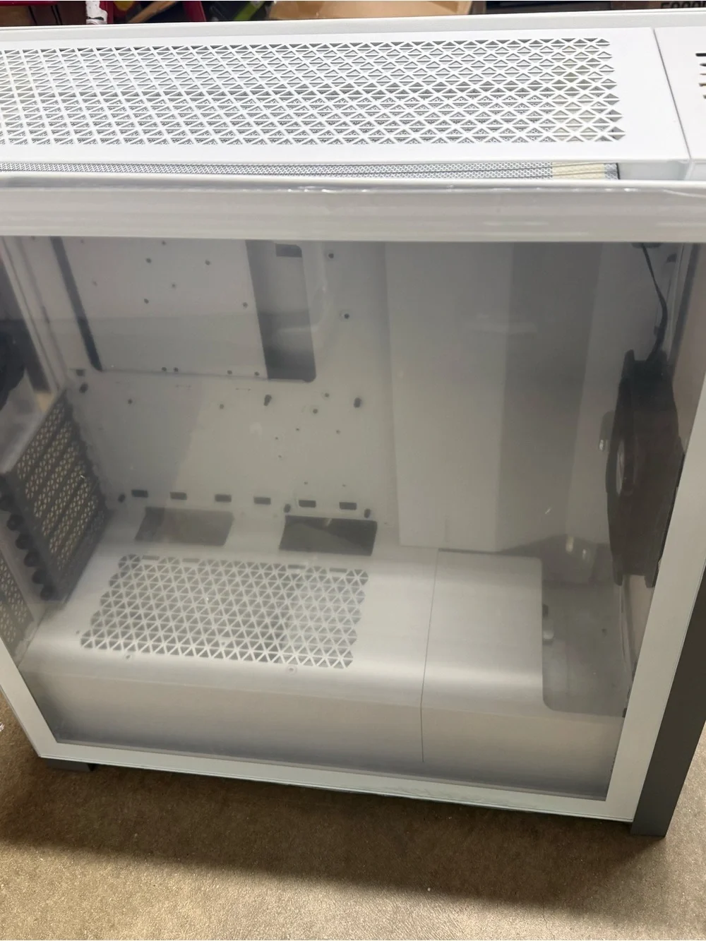 White and Gray Network Server Case - Compact Tower